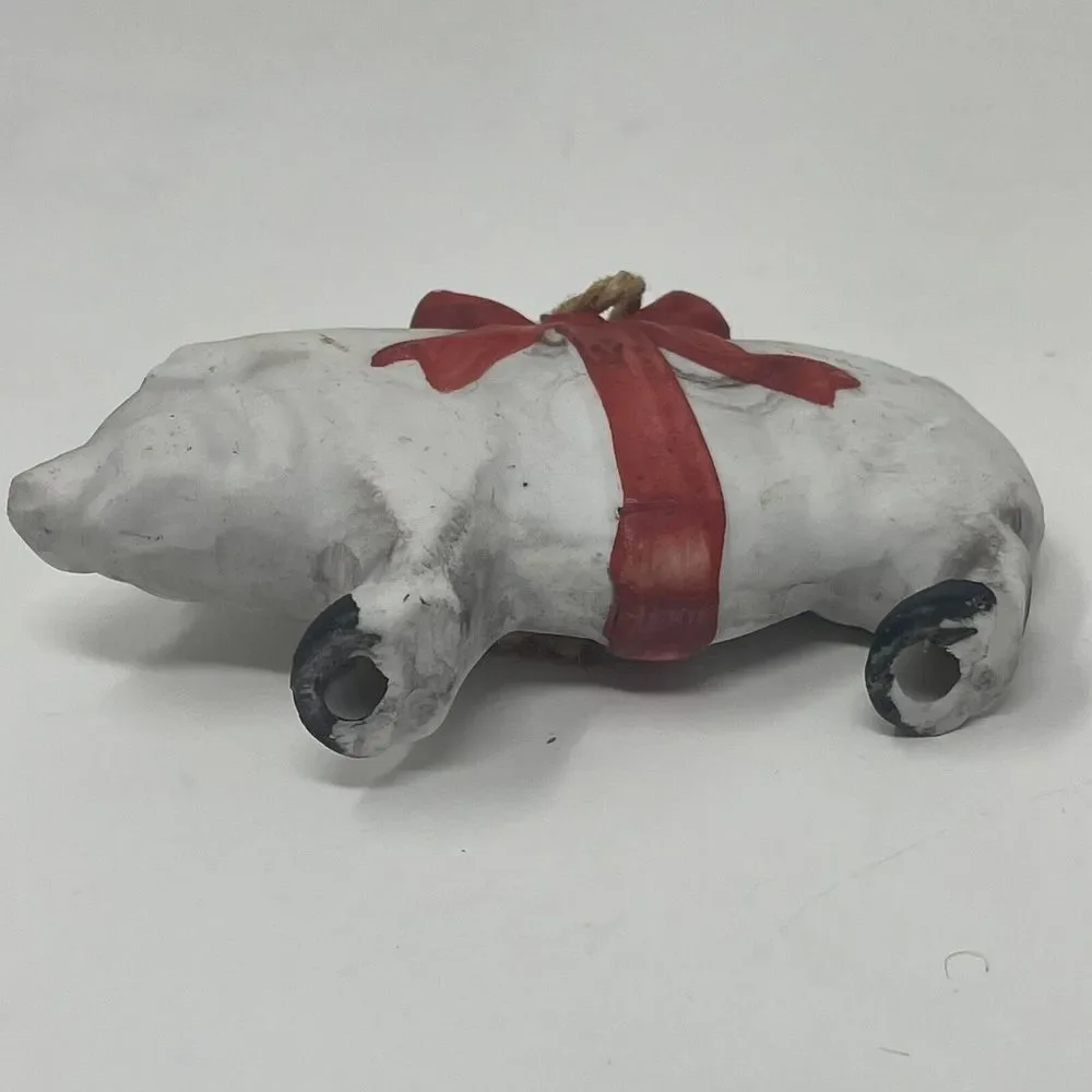 Vintage Country Farmhouse Sheep and Pig Bisque Midwest‎ Imports Taiwan Ornaments